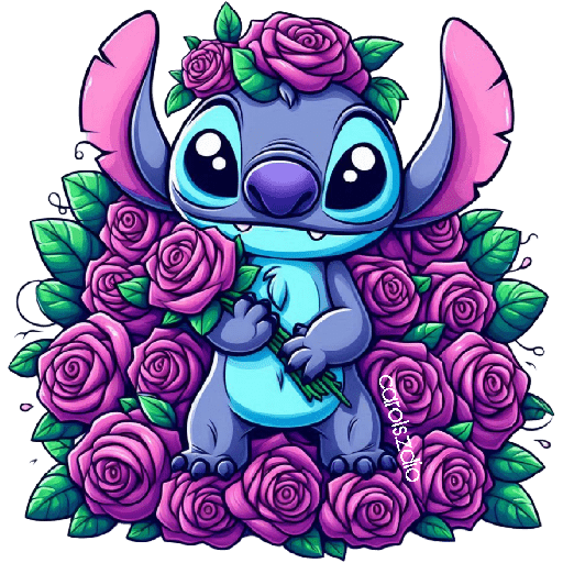 Flores moradas Stitch 💜🪻💜 14