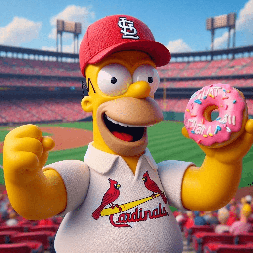 Homero Simpson Cardenales ⚾🏏🧢 2
