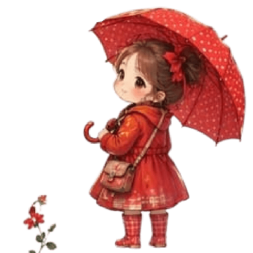 ☔ Días de lluvia Niña Kawaii⛈️ 10