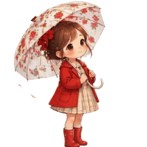 ☔ Días de lluvia Niña Kawaii⛈️ 16