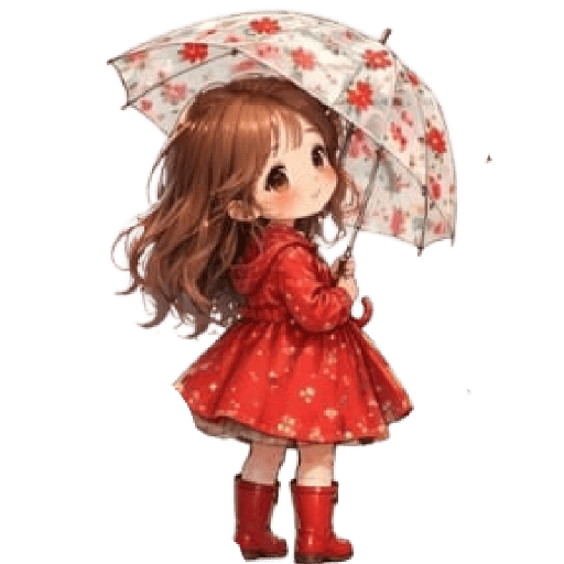 ☔ Días de lluvia Niña Kawaii⛈️ 2