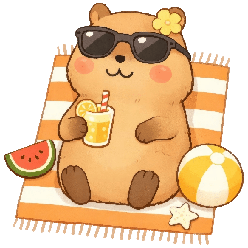 Capibara Mood vacaciones 🏖️🍹 1