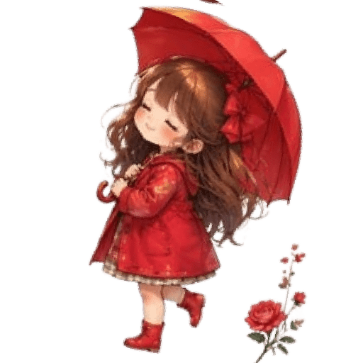 ☔ Días de lluvia Niña Kawaii⛈️ 7