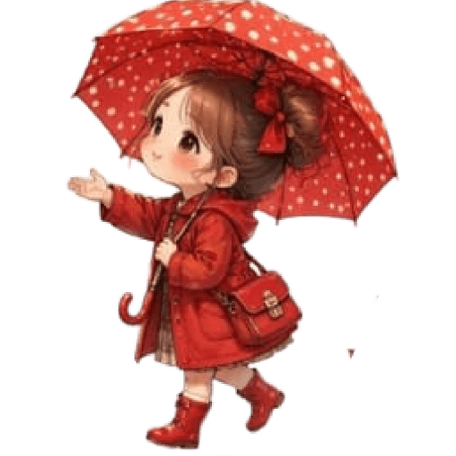 ☔ Días de lluvia Niña Kawaii⛈️ 5