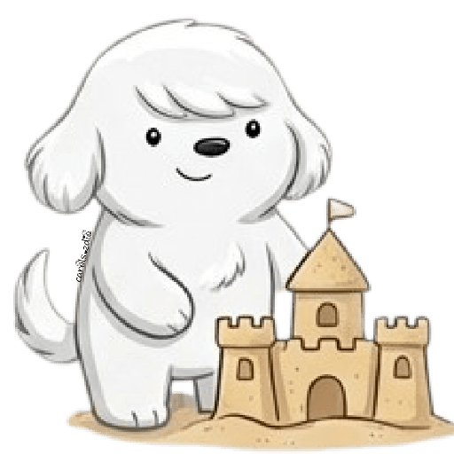 Cute Dog 🐕 Perrito Blanco 🆕2 14