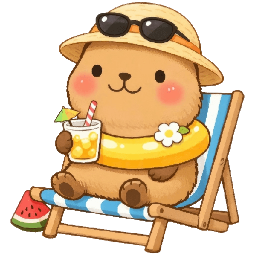 Capibara Mood vacaciones 🏖️🍹 12