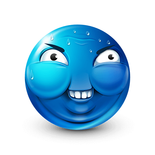 Expressive Blue Emoji V2 25