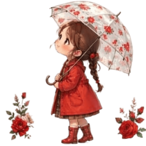 ☔ Días de lluvia Niña Kawaii⛈️ 6