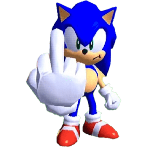 Sonic e sua turma dando dedo  8