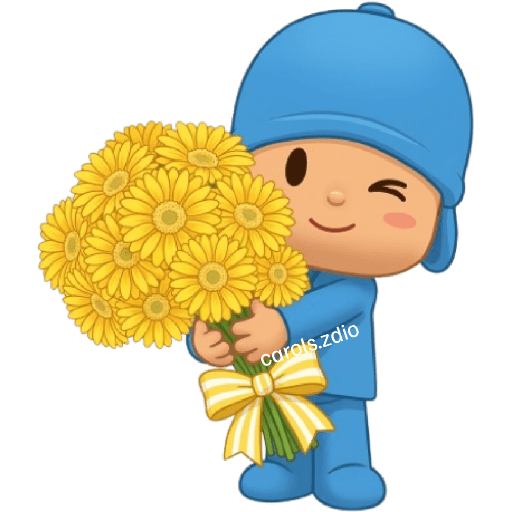 Flores Amarillas Pocoyó Cute🩵 15