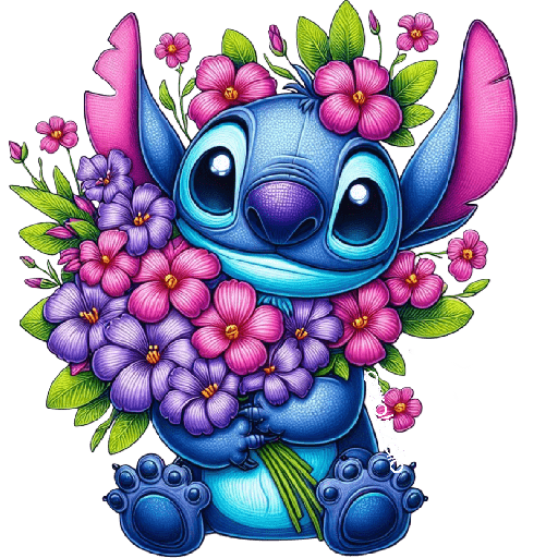 Flores moradas Stitch 💜🪻💜 12