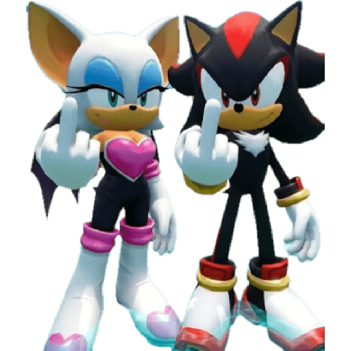 Sonic e sua turma dando dedo  4