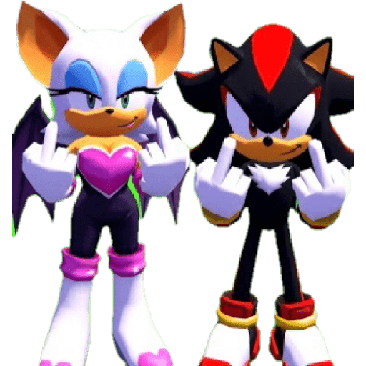Sonic e sua turma dando dedo  5