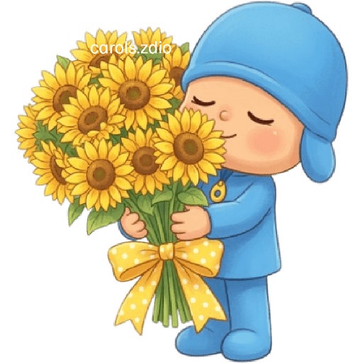 Flores Amarillas Pocoyó Cute🩵 16