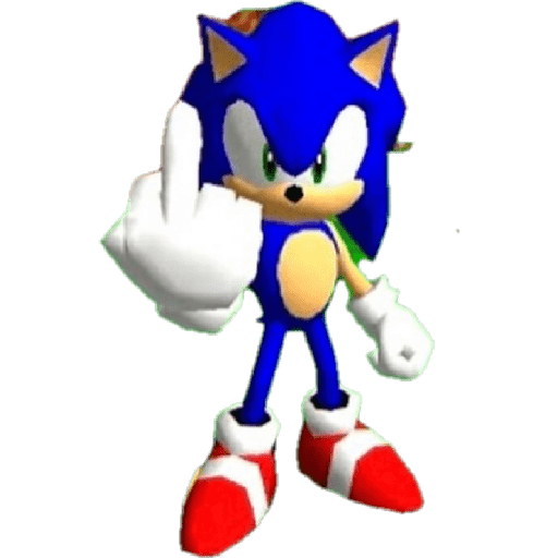 Sonic e sua turma dando dedo  7