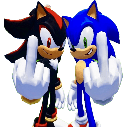 Sonic e sua turma dando dedo  2