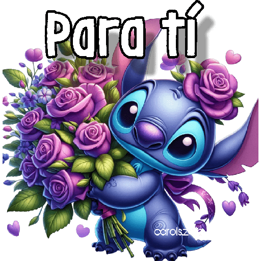 Flores moradas Stitch 💜🪻💜 1