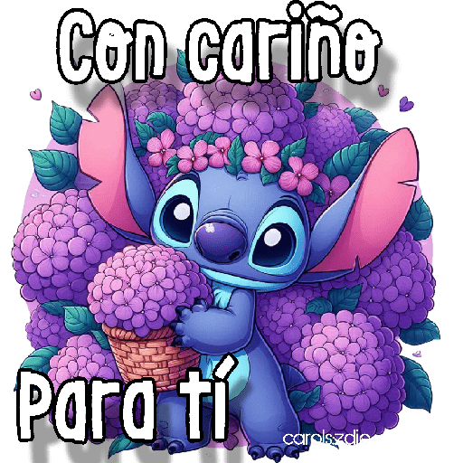 Flores moradas Stitch 💜🪻💜 6
