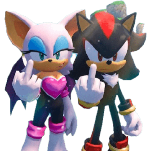 Sonic e sua turma dando dedo  3