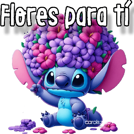 Flores moradas Stitch 💜🪻💜 10