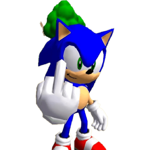 Sonic e sua turma dando dedo  6