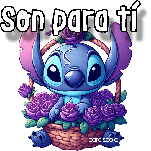 Flores moradas Stitch 💜🪻💜 3