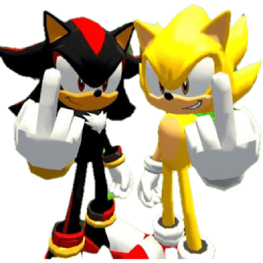 Sonic e sua turma dando dedo  1