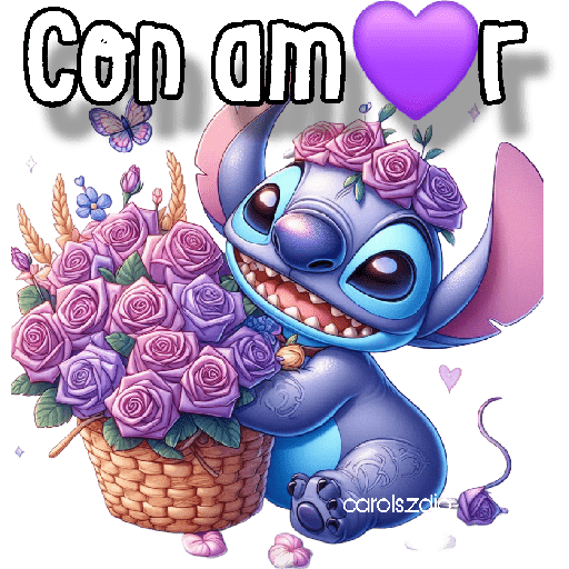 Flores moradas Stitch 💜🪻💜 2