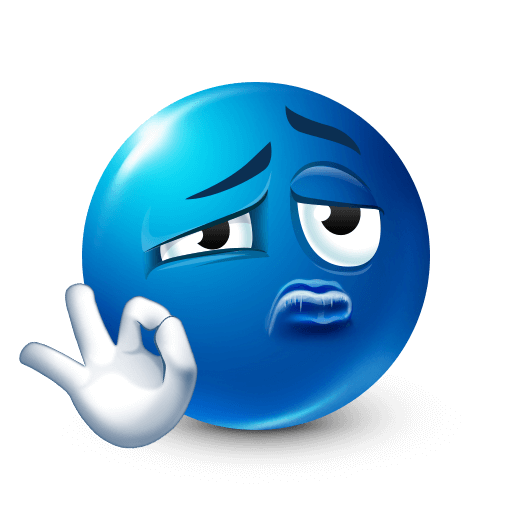 Expressive Blue Emoji V2 12