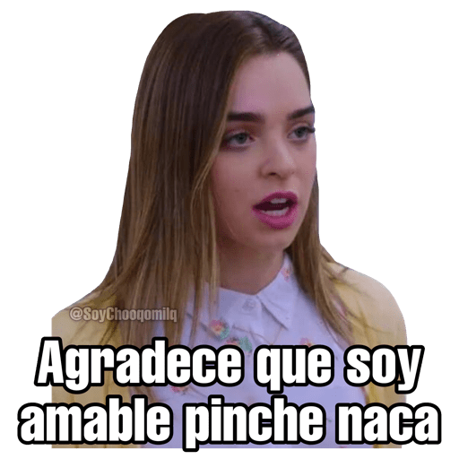 Agradece que soy amable pinche naca