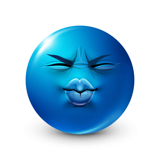 Expressive Blue Emoji V2 13