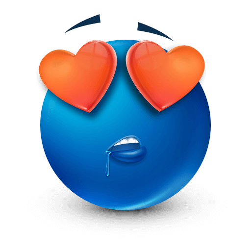 Expressive Blue Emoji V2 10