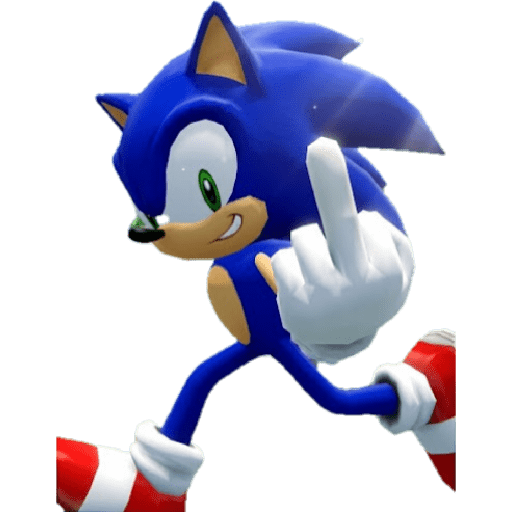 Sonic e sua turma dando dedo  12