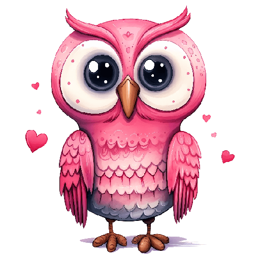Romantic Pink Owls 💕🦉 6