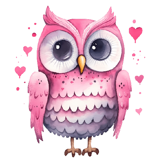 Romantic Pink Owls 💕🦉 18