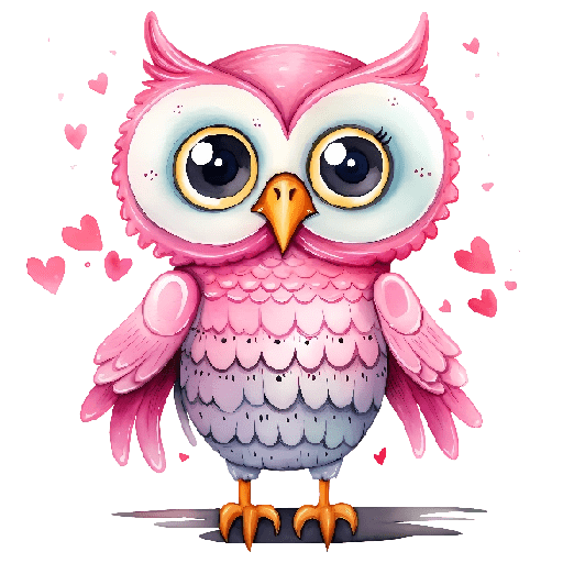 Romantic Pink Owls 💕🦉 8