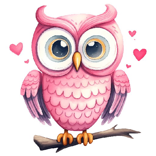 Romantic Pink Owls 💕🦉 28