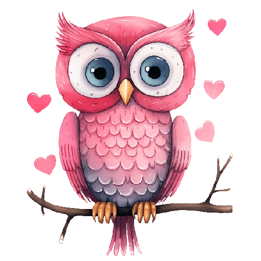 Romantic Pink Owls 💕🦉 13