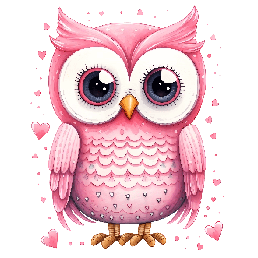 Romantic Pink Owls 💕🦉 30