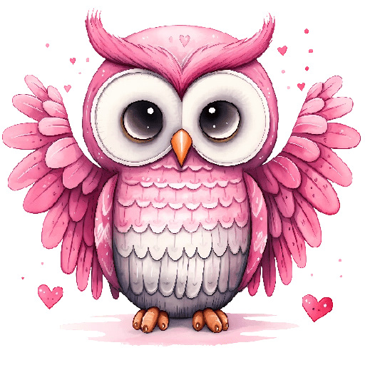 Romantic Pink Owls 💕🦉 10