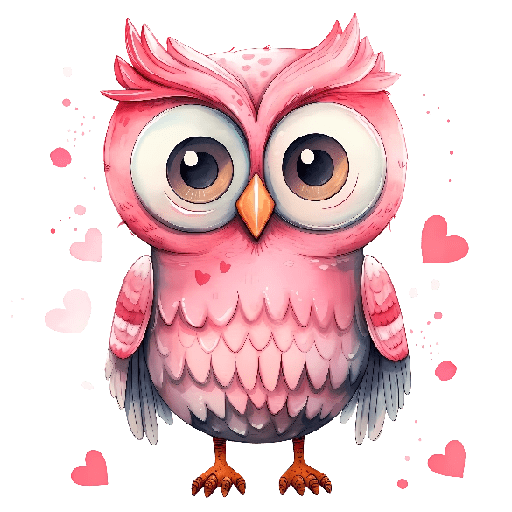 Romantic Pink Owls 💕🦉 16
