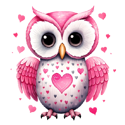Romantic Pink Owls 💕🦉 9