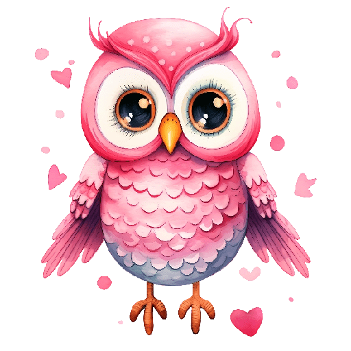 Romantic Pink Owls 💕🦉 27