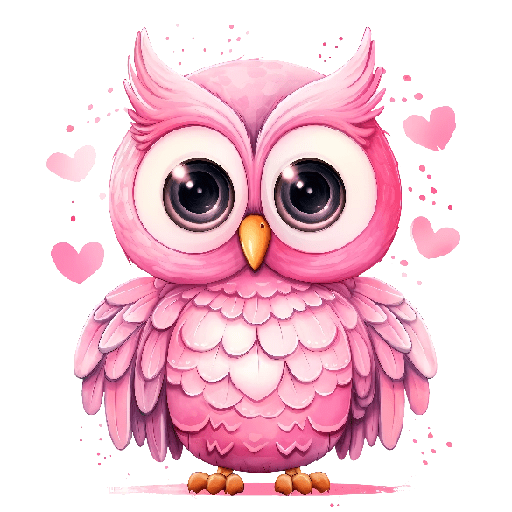 Romantic Pink Owls 💕🦉 7