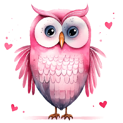Romantic Pink Owls 💕🦉 26