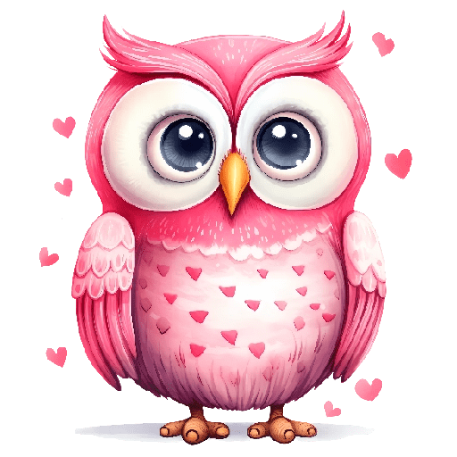 Romantic Pink Owls 💕🦉 21