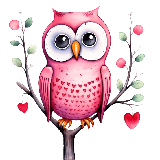 Romantic Pink Owls 💕🦉 23