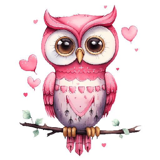 Romantic Pink Owls 💕🦉 12