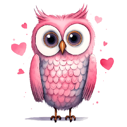 Romantic Pink Owls 💕🦉 22