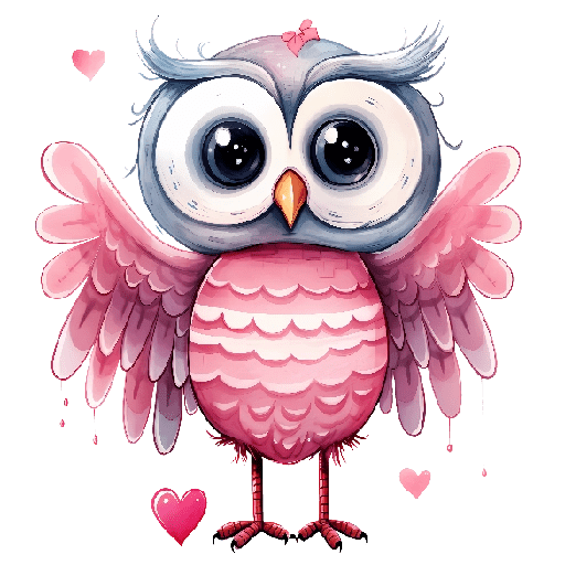 Romantic Pink Owls 💕🦉 15